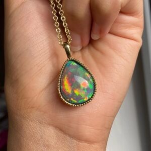 14k Natural Opal Pendant
